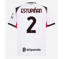 AC Milan Pervis Estupinan #2 Koszulka Wyjazdowa 2025-26 Krótki Rękaw